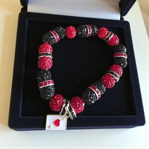 Red and Black Ace Of Hearts Bracelet